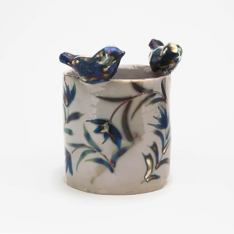 Uccello Blu Vase