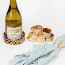 Wine Coaster & Napkin Ring Set